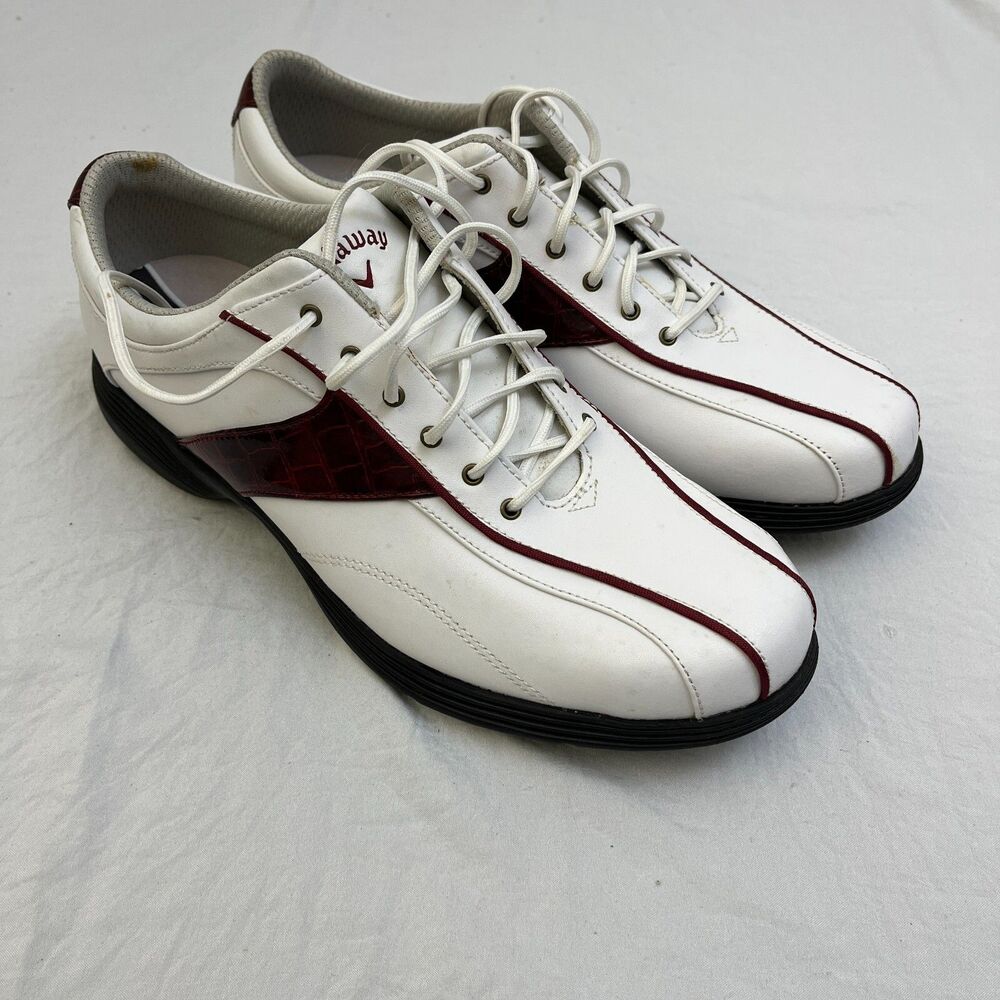 Callaway White and Burgundy Athletic Shoes